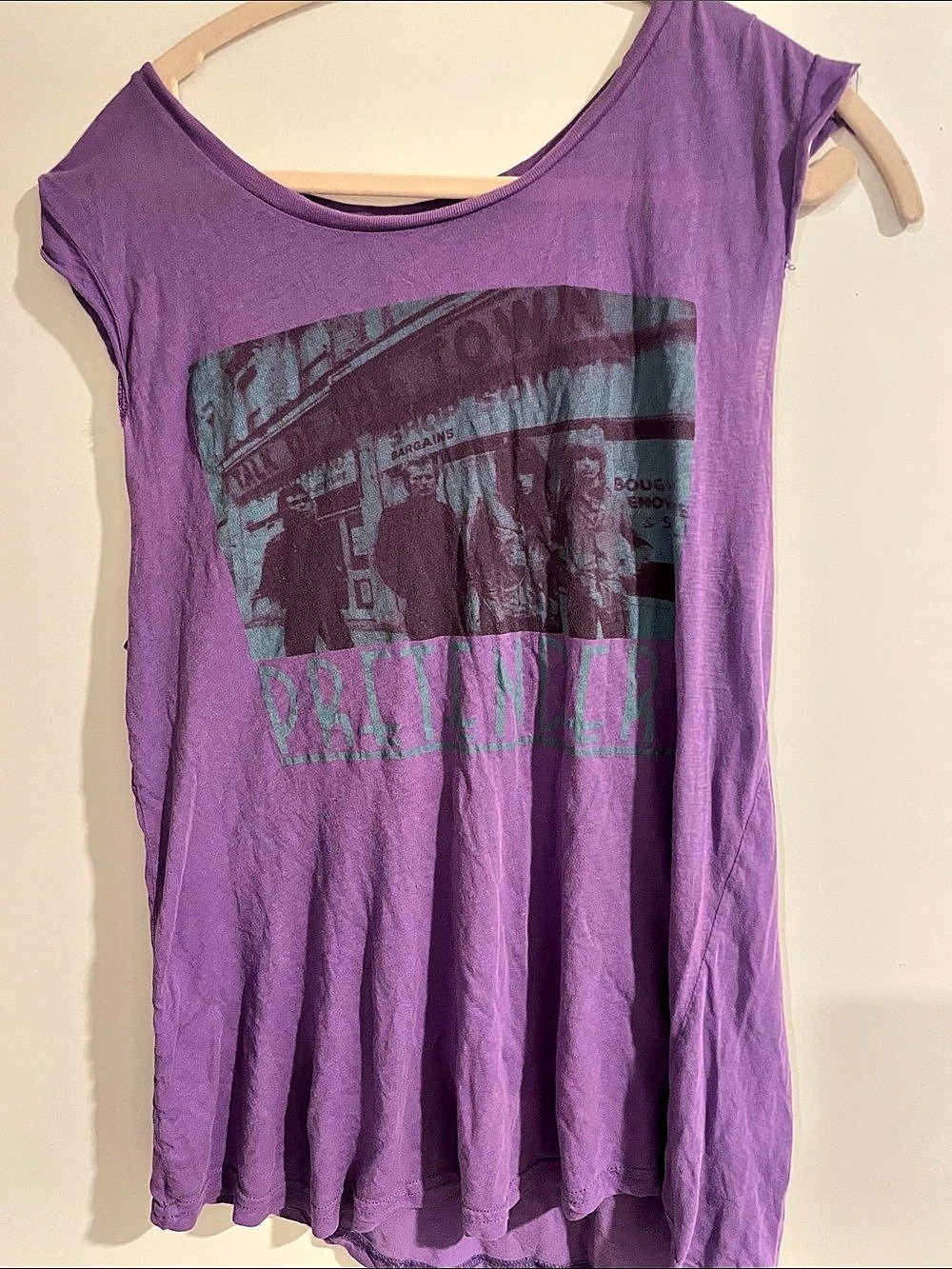 The Pretenders Chaser Graphic Short Sleeve Top Purple Large Like New